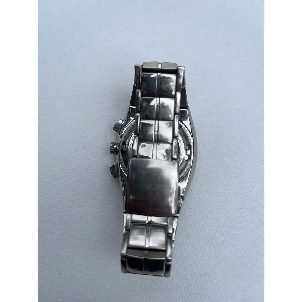 Seiko Sportura Chronograph Watch 7L22-0AD0 Vintage (Needs new capacitor)